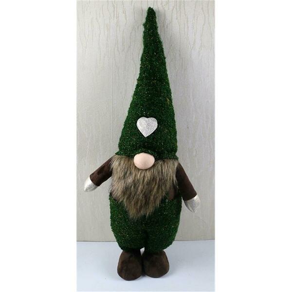 Palacedesigns 26 x 6.5 x 9.5 in. Topiary Dark Green & Brown Standing Gnome PA3091446